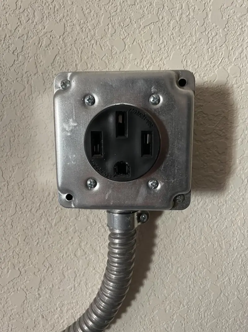 NEMA 14-50 outlet installed for Smart Home Electrical in The Village
